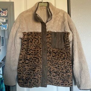 Animal print heavy weighted jacket
